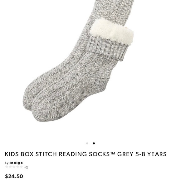 KIDS BOX STITCH READING SOCKS™ GREY 5-8 YEARS - Picture 3 of 4